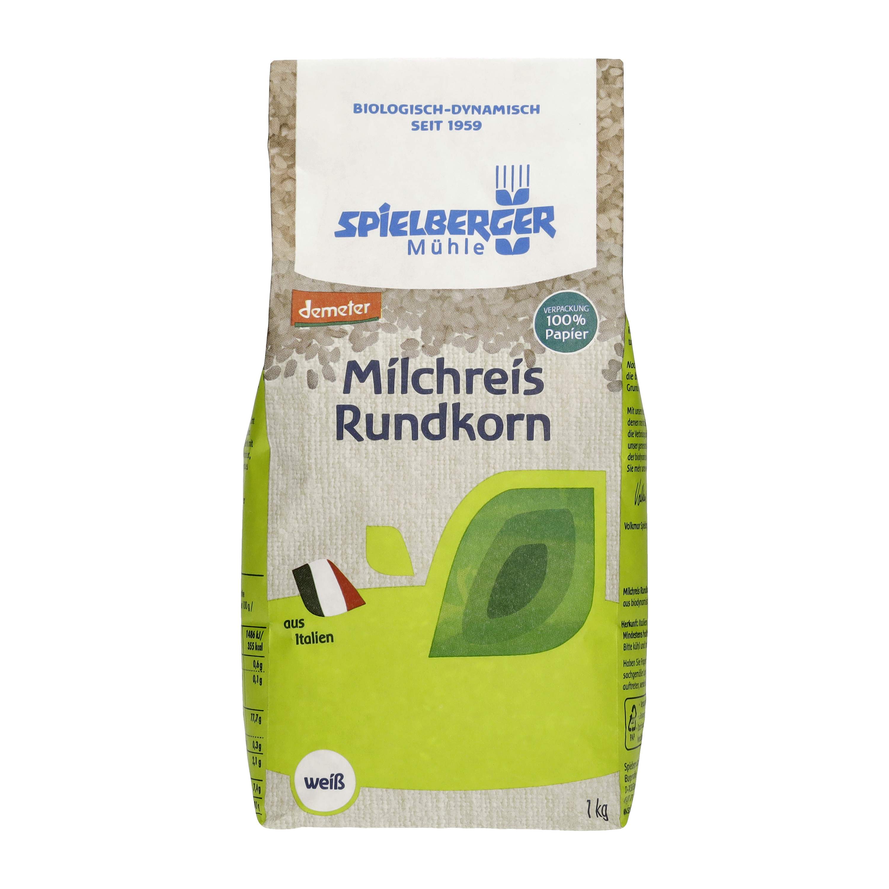 Milchreis Rundkorn weiß 1kg