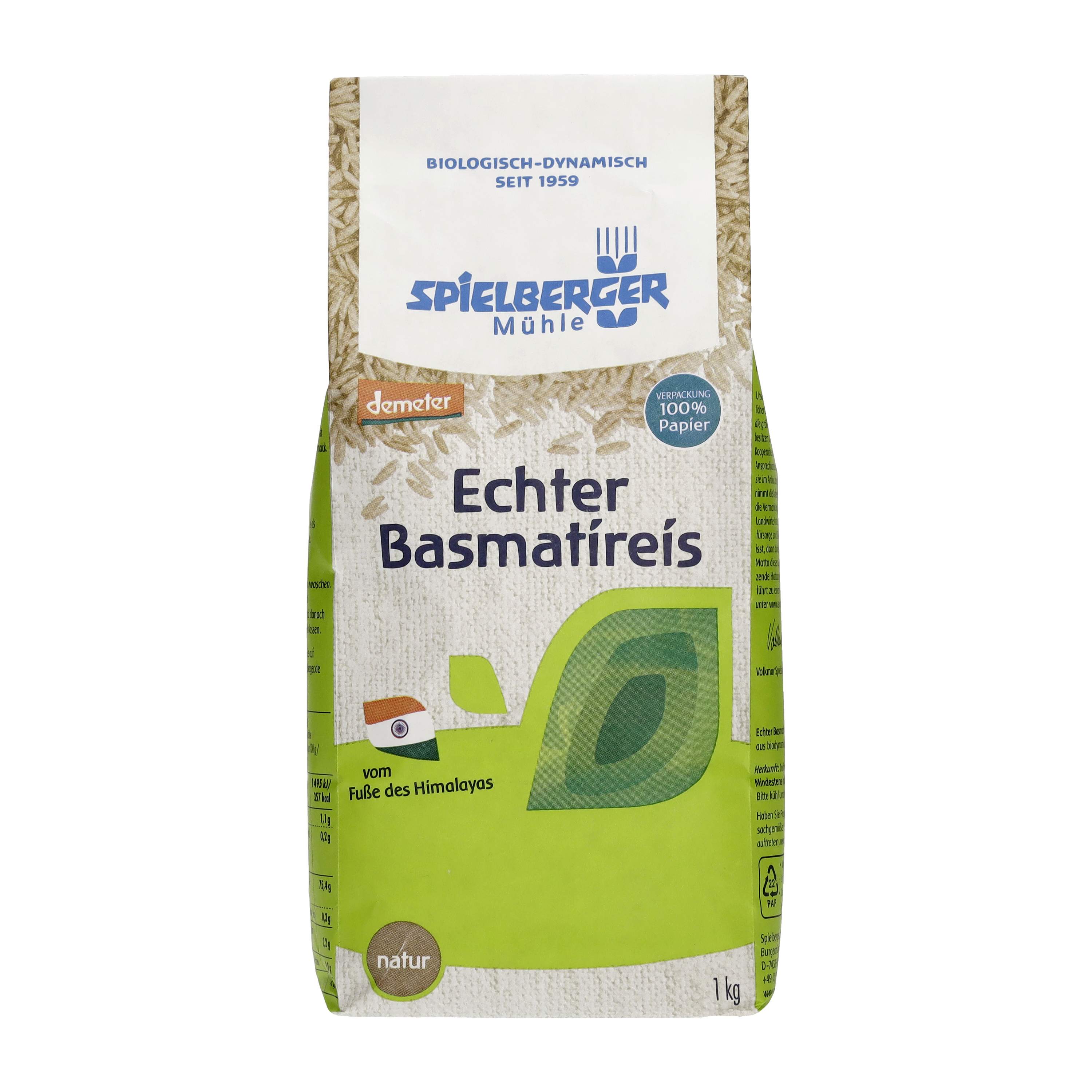 Echter Basmatireis natur 1kg Spielberger