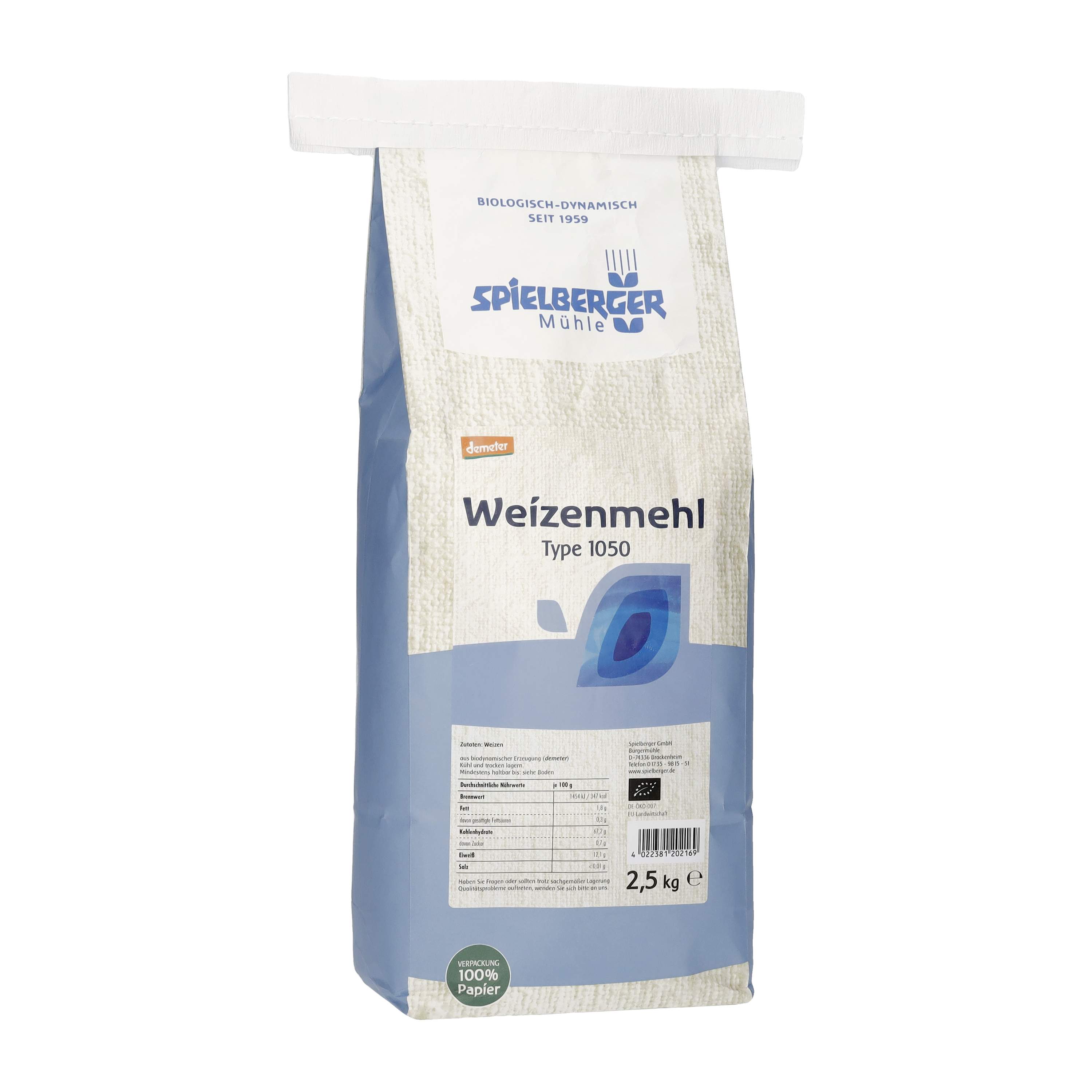 Weizenmehl 1050er 2,5kg Spielberger