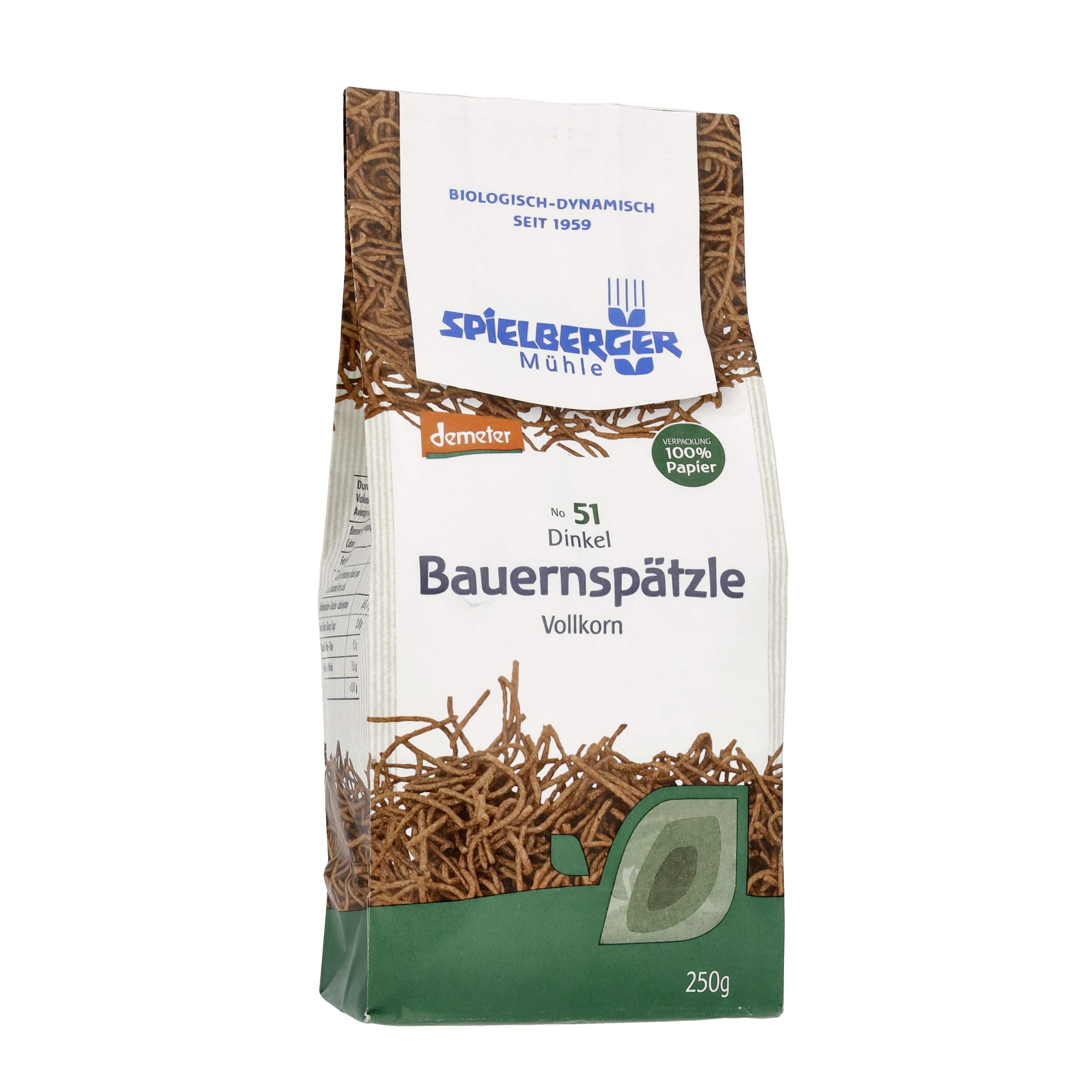 Dinkel-Bauernspätzle, Vollkorn
