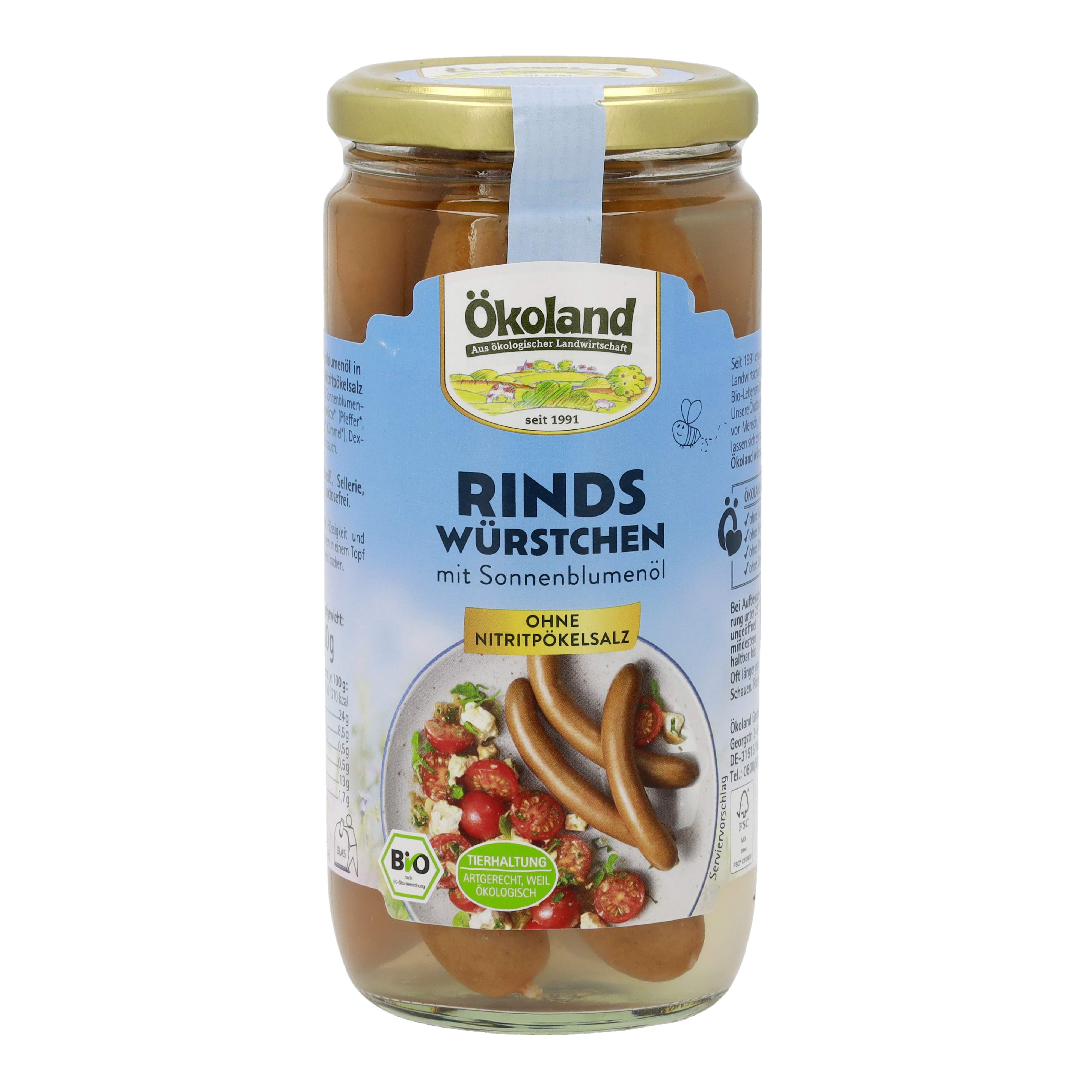 Rinds Würstchen im Glas
